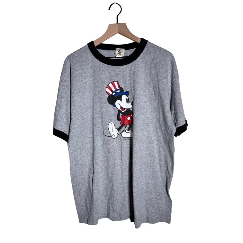 VINTAGE DISNEY Mickey & Co. Black and Gray Single stitch T-Shirt XL